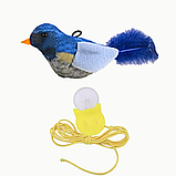 Інтерактивна іграшка для котів щебетлива пташка "Синько", фото 4