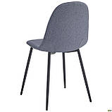 Стілець Лучія сіре сидіння на чорних ніжках, фото 4