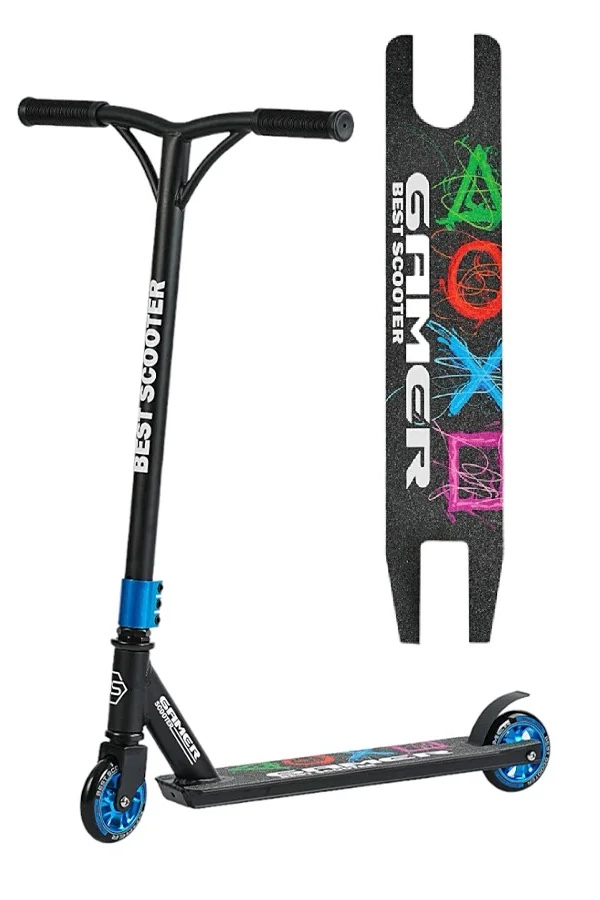 Самокат трюковий BS-90277 2-х колісний Синій, фото 1