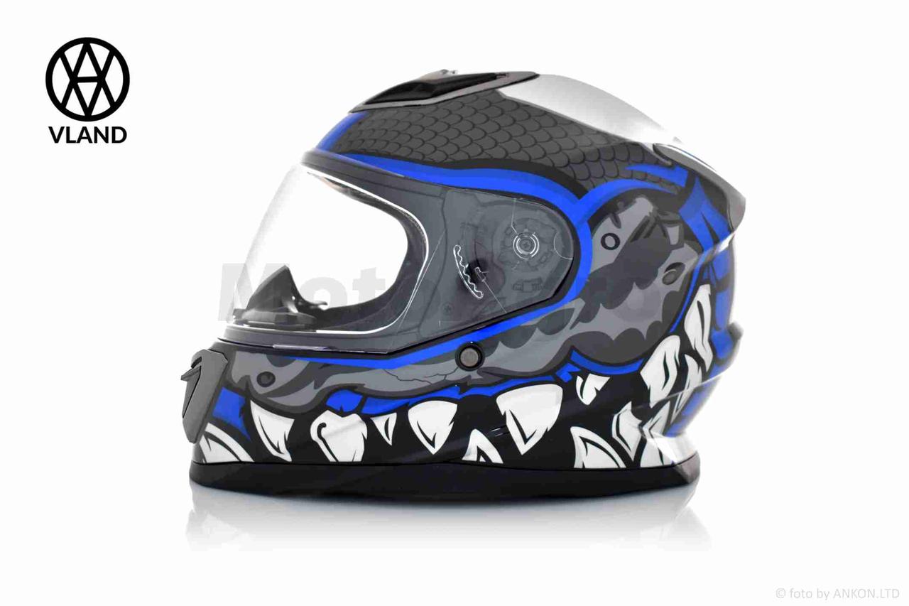 Шолом інтеграл "VLAND" M62-Dino синій M, фото 1