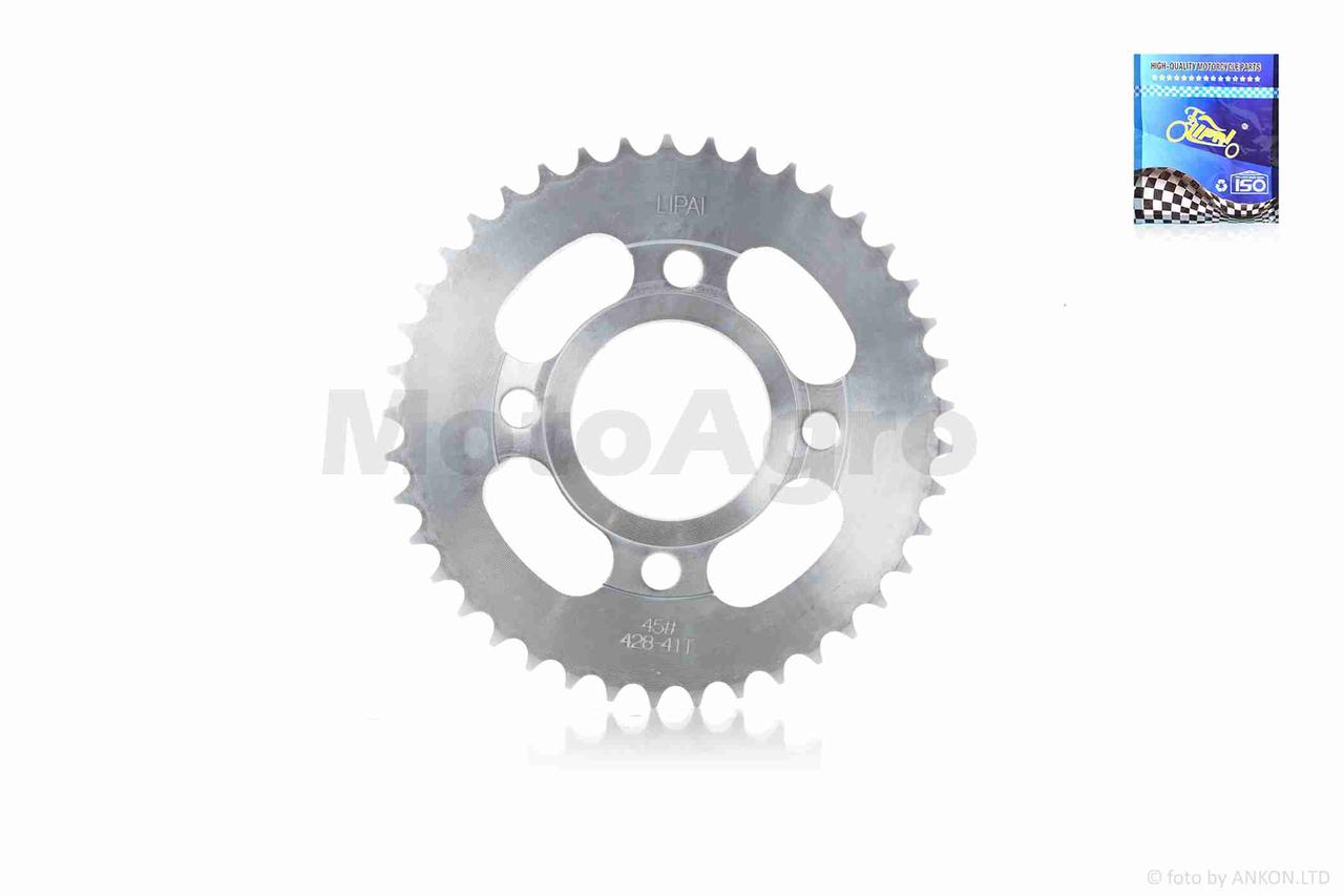 Зірка трансмісії задня 428-41T 4x64-90 d-58 CB/мотоцикл на мотоциклі CG125 "LIPAI", фото 1