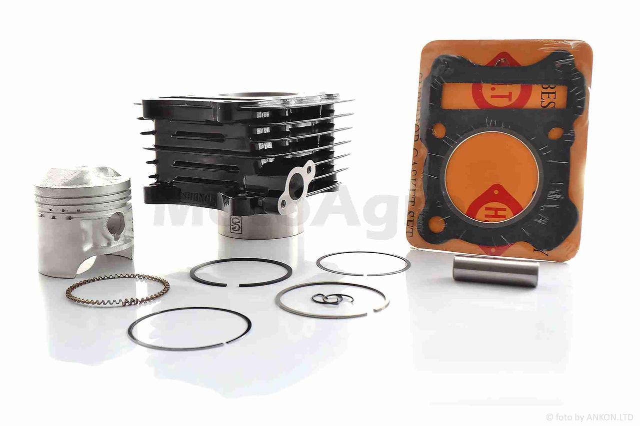 Поршневий циліндр у зборі GS125 GN125 D57 p14 h69 "S" (чорна), фото 1