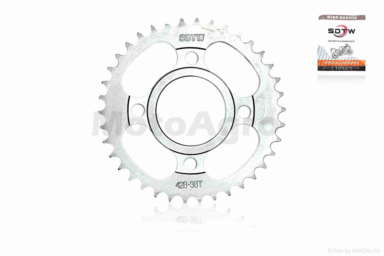 Зірка трансмісії задня 428-38T 4x64-90 d-58 D-170 "SDTW" (WY125/CB250), фото 1