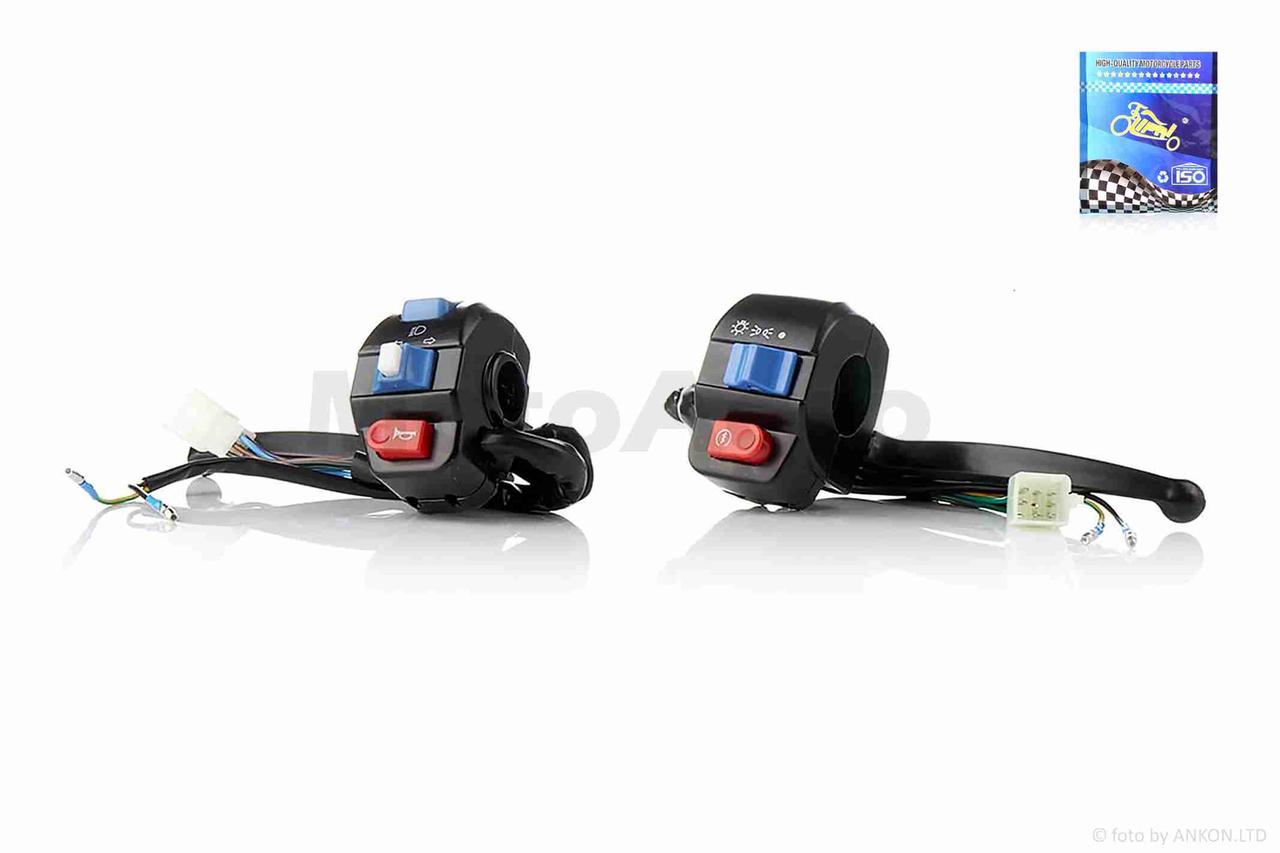 Блок кнопок керма китайський скутер пара барабан/барабан +важелі "LIPAI" AT-9581, фото 1