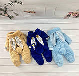 Демісезонний комбінезон чоловічок для новонародженого 62-68 см Зайчик хвостик відстібається Весна Осінь, фото 7