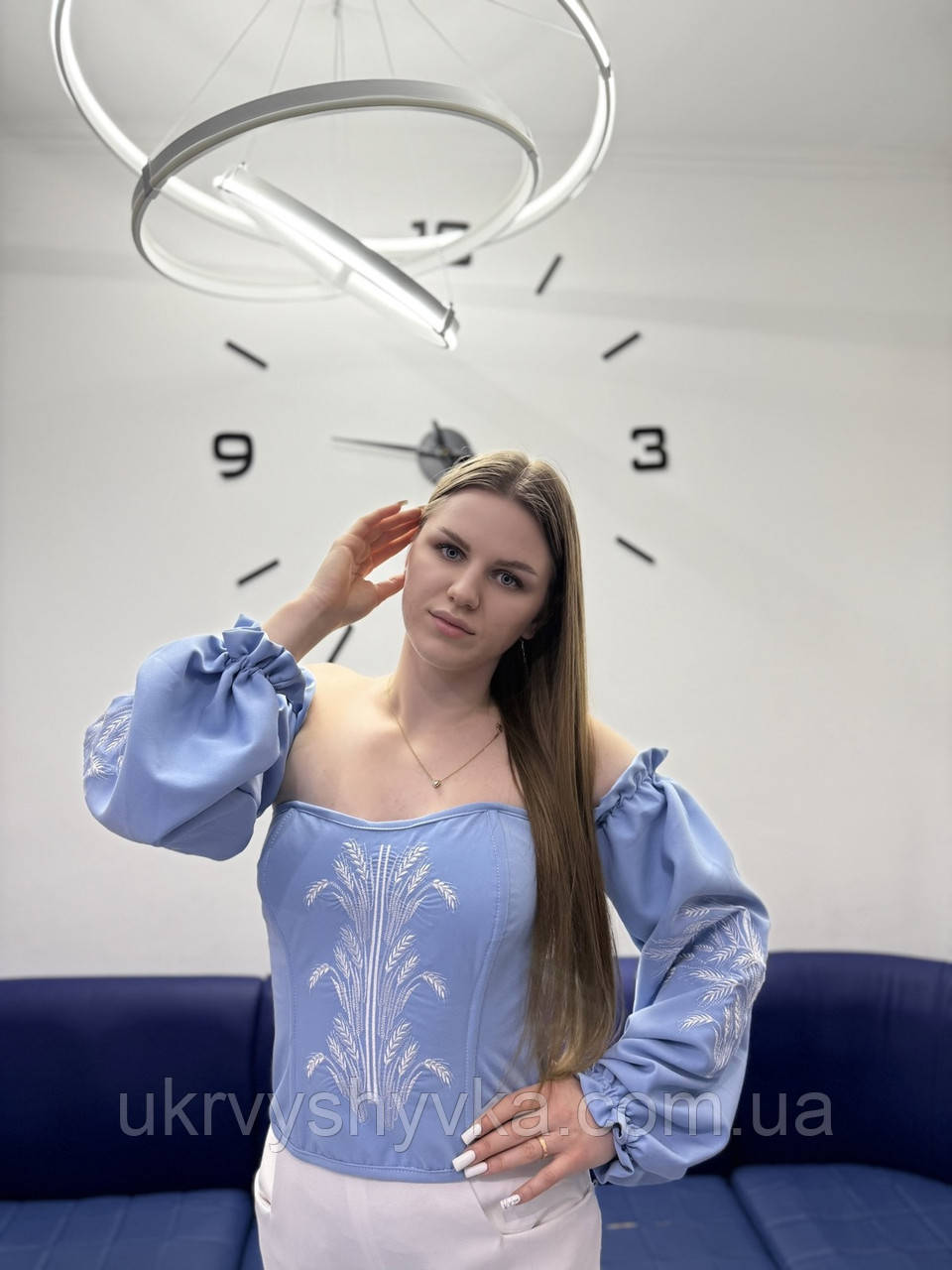 Корсет жіночий "Краса" голубий