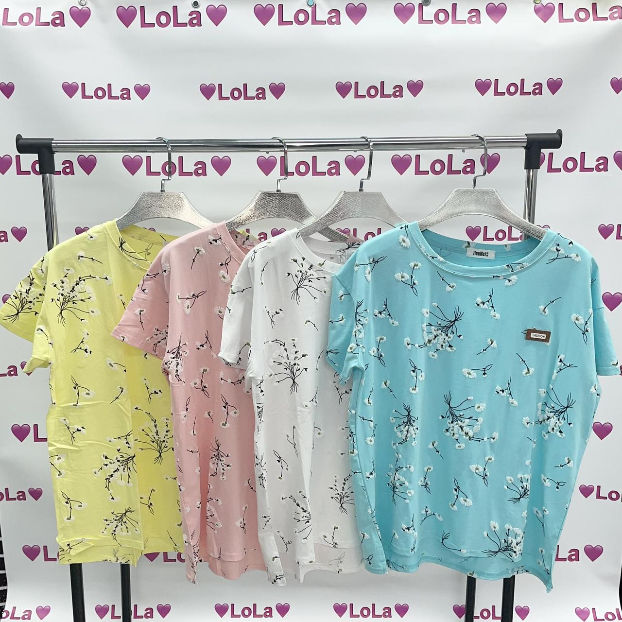 Футболка зі значком Fashion батал 50-52 універсальний мікс-колір Ромашка, фото 1