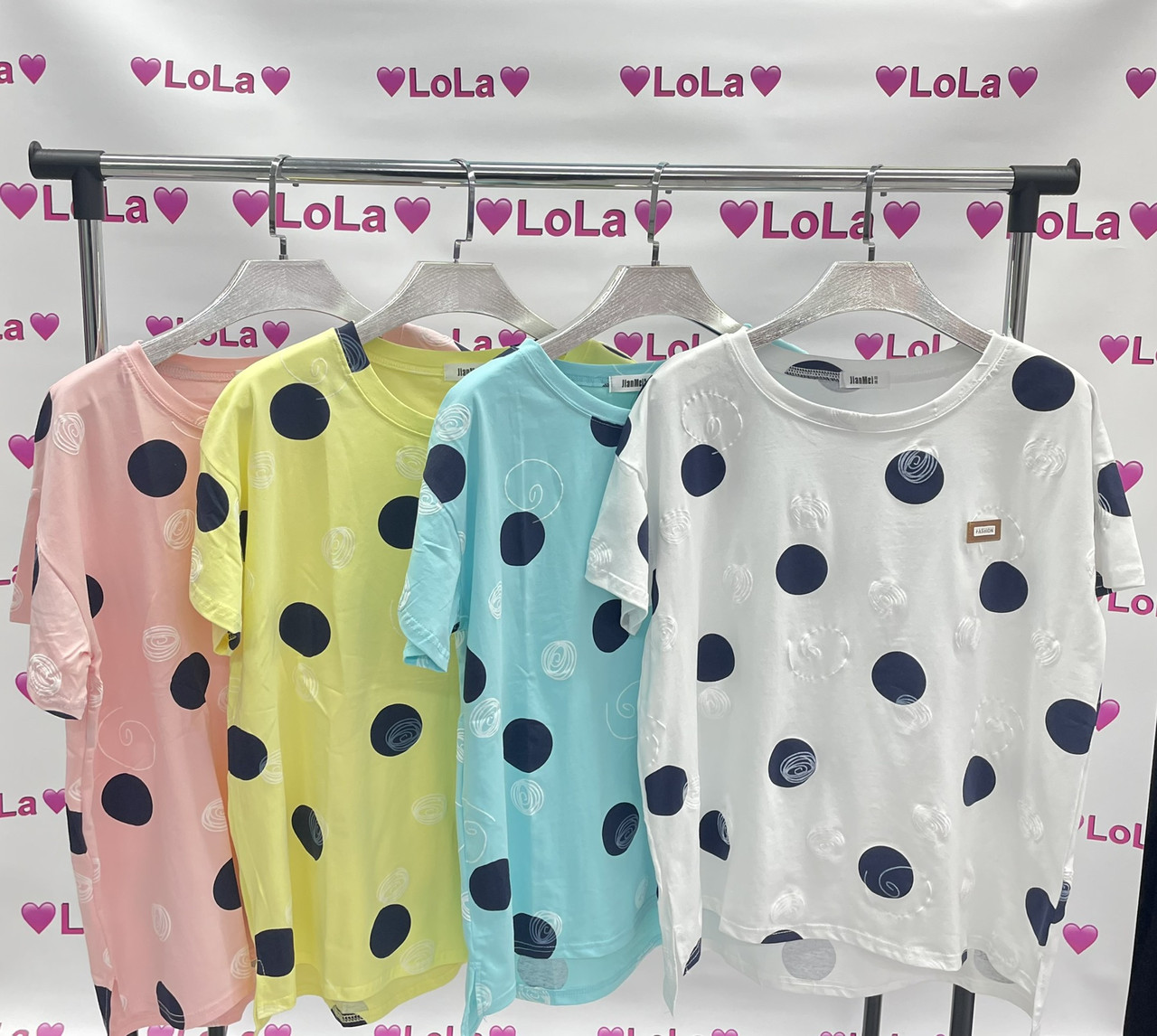 Футболка зі значком Fashion батал 50-52 універсальний мікс-колір Горох, фото 1