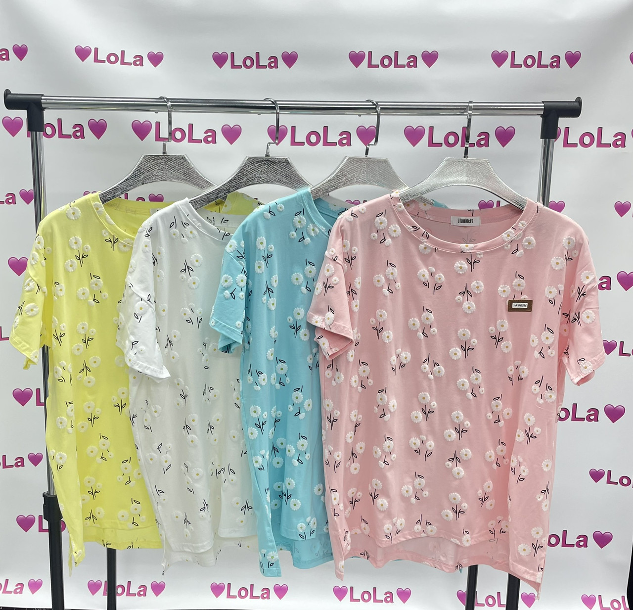 Футболка зі значком Fashion батал 50-52 універсальний мікс-колір Маргаритка, фото 1