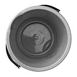 Відро пластикове 10 літрів Комфорт із кришкою сіре Ø 27.5 h=27 см (Горизонт), фото 3