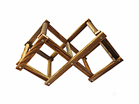 Підставка тримач для вина на 3 пляшки дерево No2212