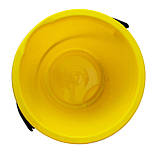 Відро пластикове 10 літрів Комфорт з кришкою жовте Ø 27.5 см h=27 см (Горизонт), фото 3