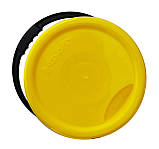 Відро пластикове 10 літрів Комфорт з кришкою жовте Ø 27.5 см h=27 см (Горизонт), фото 4