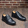 Туфлі чоловічі чорні шкіряні (натуральна шкіра) класичні на шнурках для чоловіків на весну осінь, розміри 39-46, фото 2