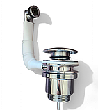 Перелив для умивальника з гофрованою трубкою та доним клапаном BANJO-POL2Klik, фото 3