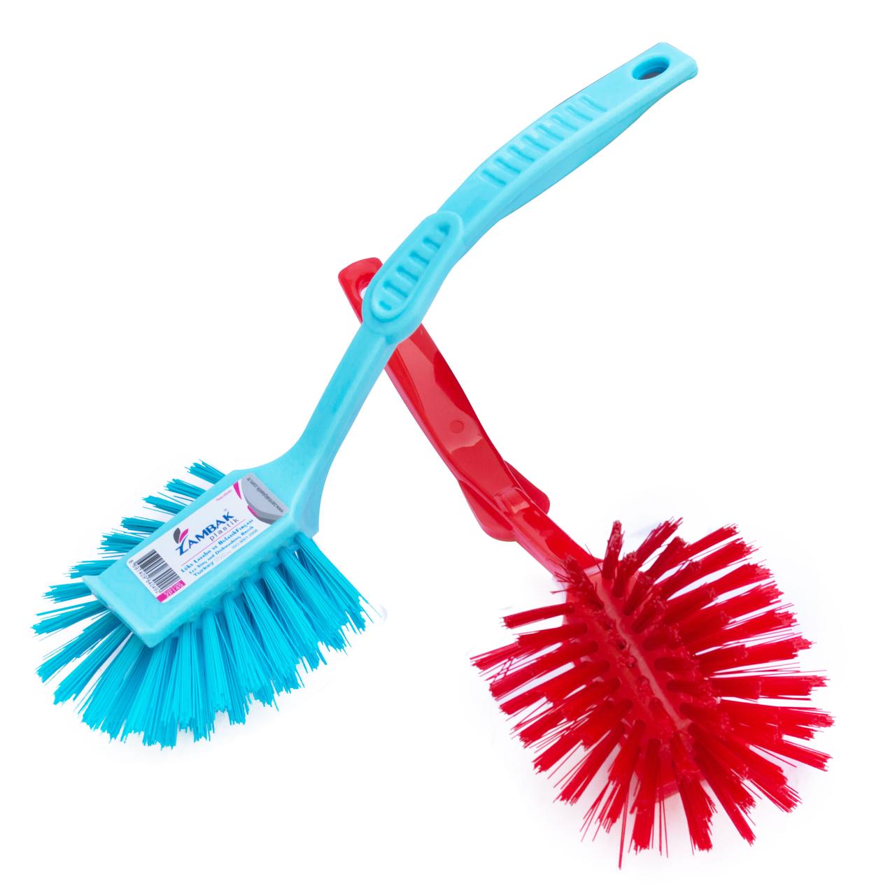 Щітка для миття посуду жорстка Люкс 20*5 см (ворс 3 см, 7 рядів) ZP-149 (ZAMBAK plastik), фото 1