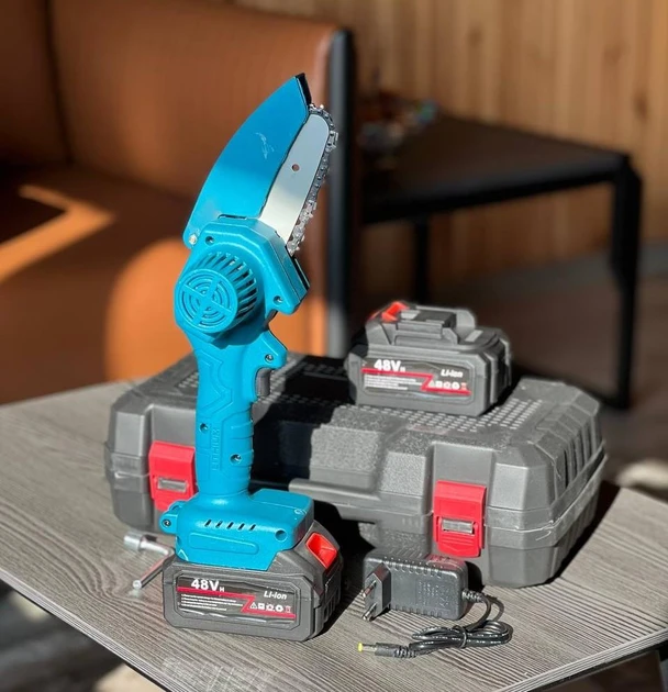 Міні ланцюгова ручна електропила Mini Electric Chain Saw з 2 акумуляторами 48V шина 4 AND 1153 Jw