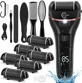 Електрична пемза для пяток ніг роликова пилка Carruzzo акумулятор 1200mAh, 15 інсрументів, 6 роликів