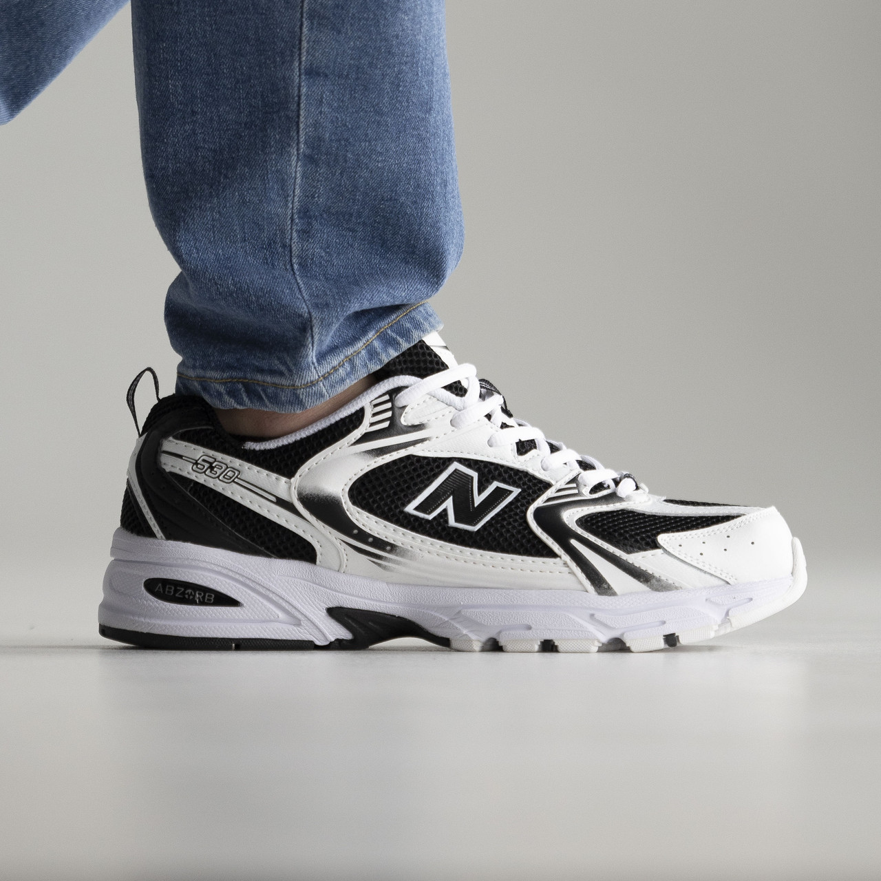 Кросівки New Balance 530 Black White / Нью Беланс 530 Чорні з Білим
