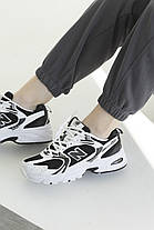 Кросівки New Balance 530 Black White / Нью Беланс 530 Чорні з Білим, фото 3