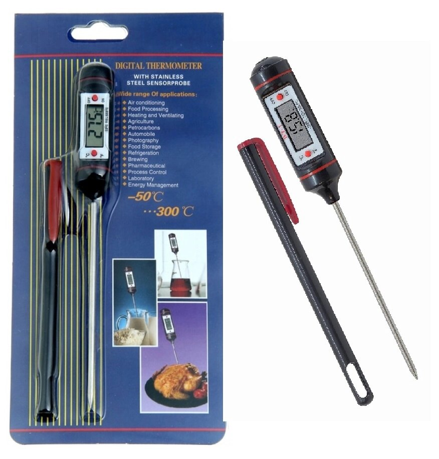 Цифровий харчовий термометр з щупом і тримачем No2215