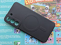 Силіконовий чохол TPU Magsafe для Samsung Galaxy S23 Чорний з мікрофіброю