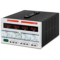 Лабораторний блок живлення - 2 x 0-30 В / 0-5 А постійного струму - 1 x 5 В / 3 А - 300 Вт