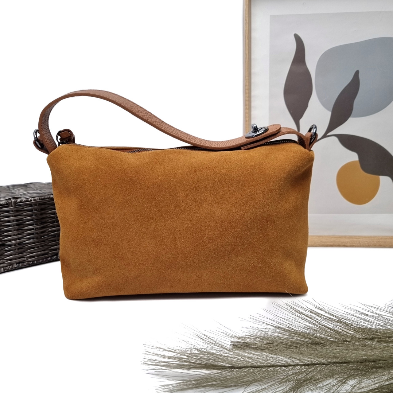 Жіноча сумка крос-боді натуральна замша рудий Арт.ZM08-84-4 Viva Verba (Україна), фото 1