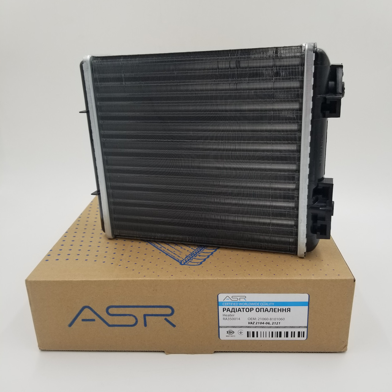 Радіатор пічки ВАЗ 2104-06, 2107, 2121-213, алюмінієвий (250х195х55 мм) ASR Чехія, фото 1