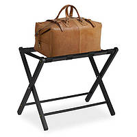 Підставка для валізи дерев'яна складна Чорний.