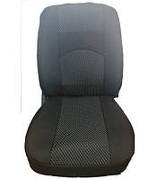 Чохли автомобільні повний комплект тканина чорна В Автосвіт (2 підголовника)