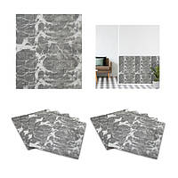 Стінові панелі під мармур в наборі з 10 штук Сірий и Білий