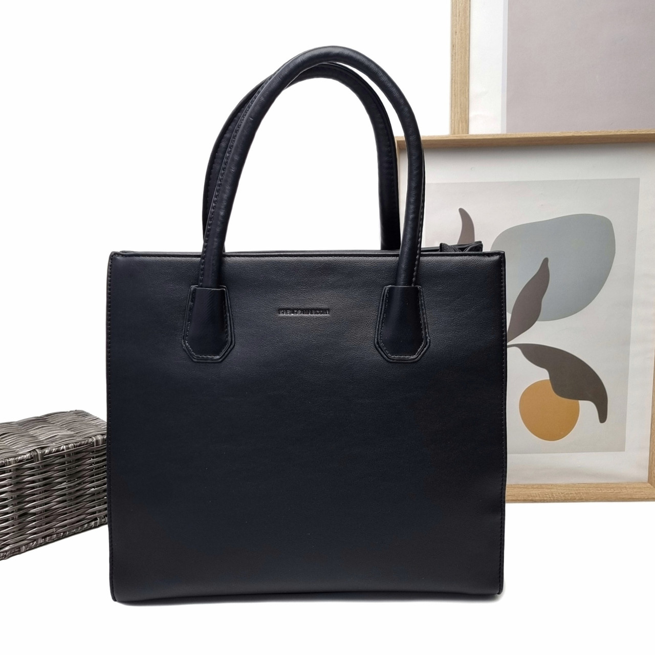 Сумка жіноча з двома ручками штучна шкіра чорний Арт.A-94558 black Eteral Smile (cican), фото 1