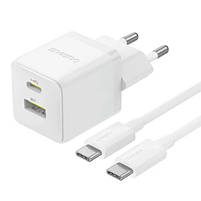 Мережевий зарядний пристрій Baseus Palm Fast Charger Type-C+USB 30W (With Cable Type-C to Type-C 60W 1m), фото 4