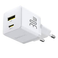 Мережевий зарядний пристрій Baseus Palm Fast Charger Type-C+USB 30W (With Cable Type-C to Type-C 60W 1m), фото 11