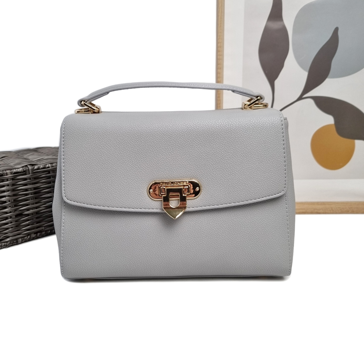 Жіноча модна сумка-екошкіра блакитної Арт.CM7125 l.blue DavidJones Французька