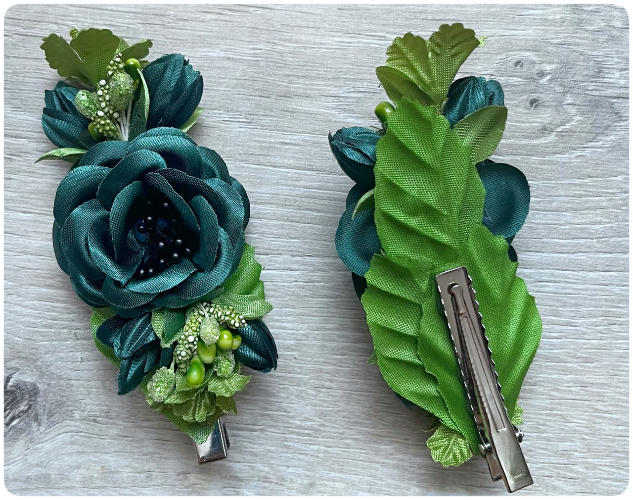 Шпилька для волосся Мак-зелена, фото 1