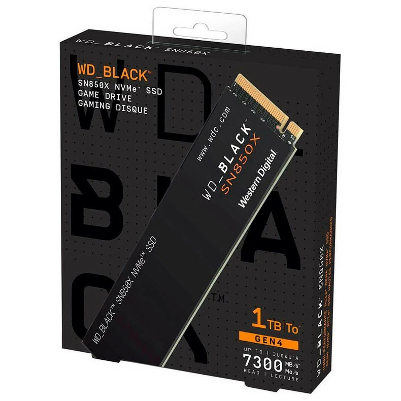 WD Black SN850X 1TB NVMe SSD WDS100T2X0E SSD-накопичувач