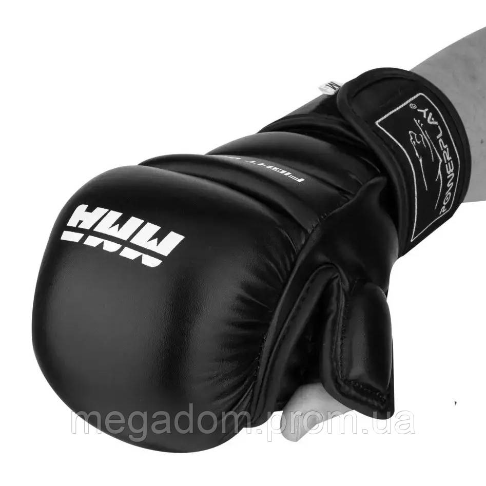 Рукавиці для MMA PowerPlay 3026 Чорні XL, фото 1