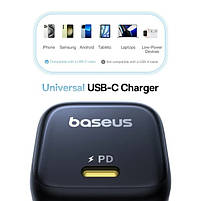 Мережевий зарядний пристрій Baseus PicoGo GaN Fast Charger Type-C 45W, фото 7
