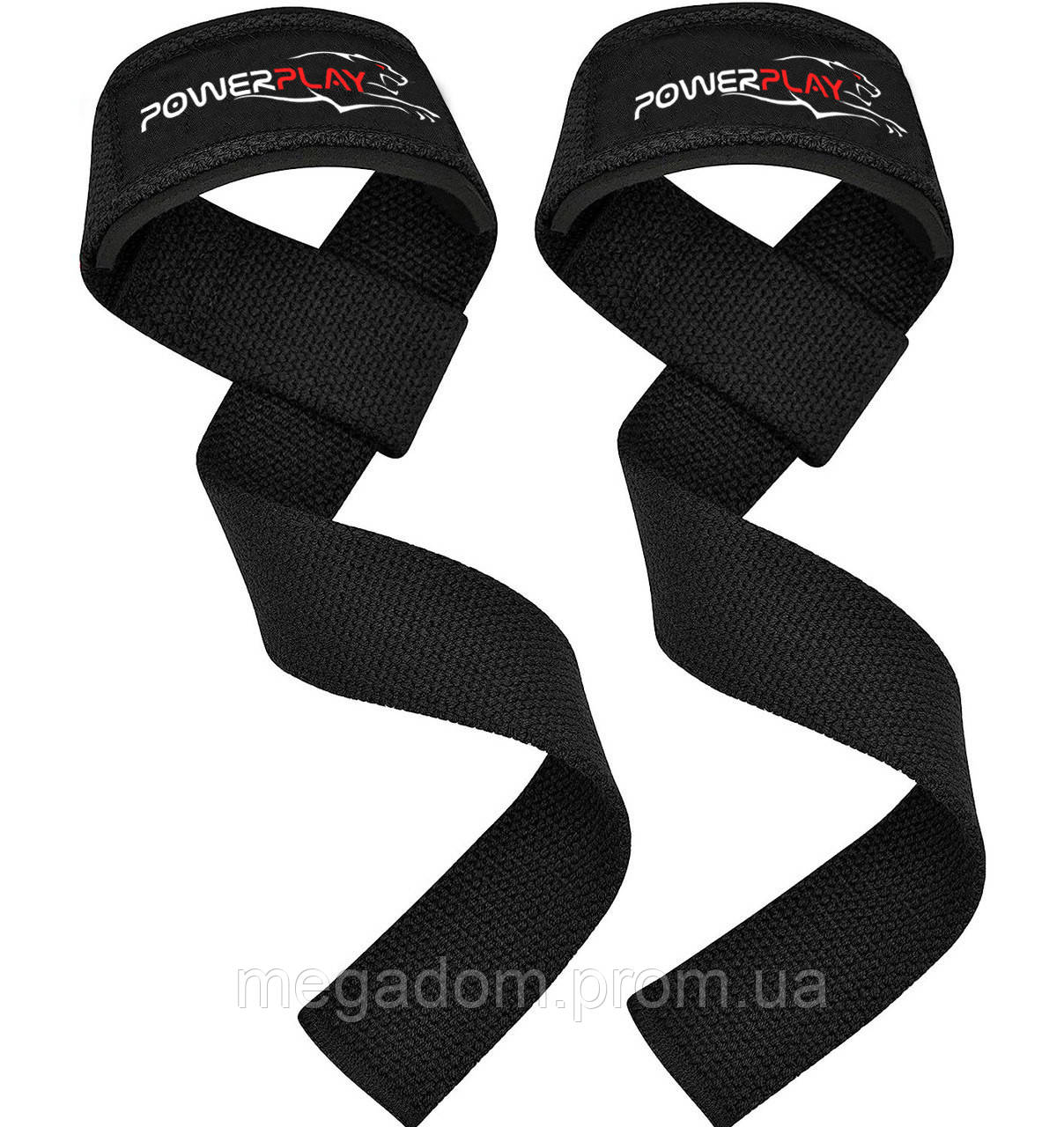 Лямки для тяги PowerPlay 7065 Classic Lifting Gym Straps Чорні, фото 1