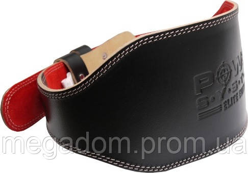 Пояс для важкої атлетики Power System PS-3030 Elite Edition шкіряний Black M, фото 1