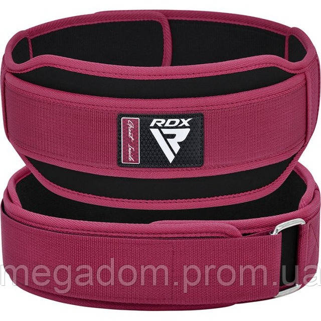 Пояс для важкої атлетики RDX RX5 Double Belt неопреновий Pink XS, фото 1