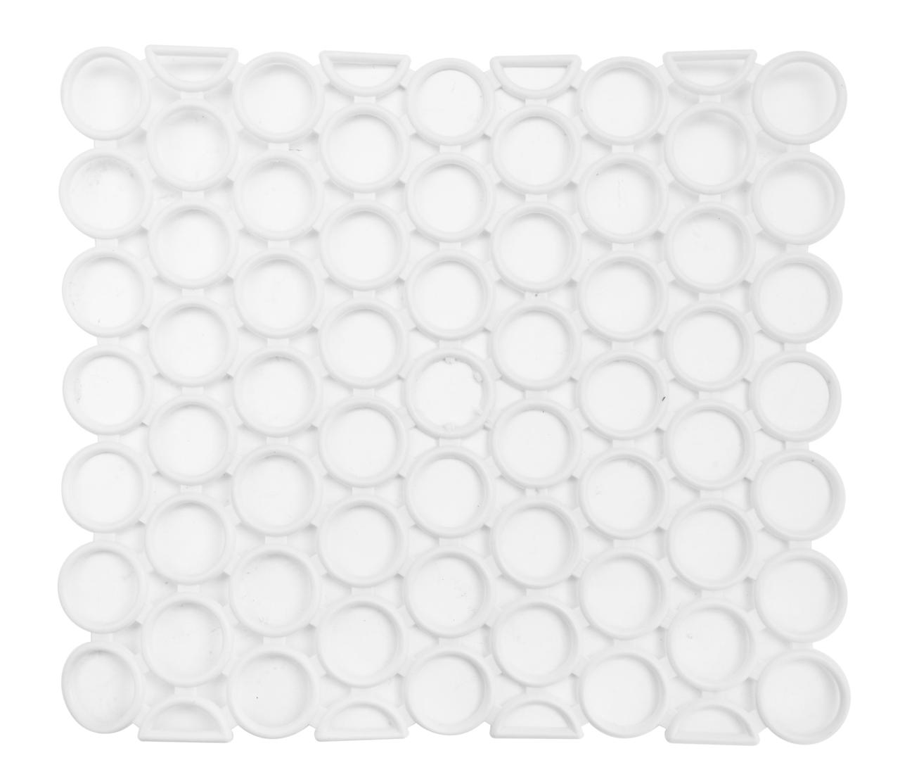 Дренажний килимок для сиру пластиковий Осередок білий 31×24 см Ø 2.5 см (ПП КВВ)