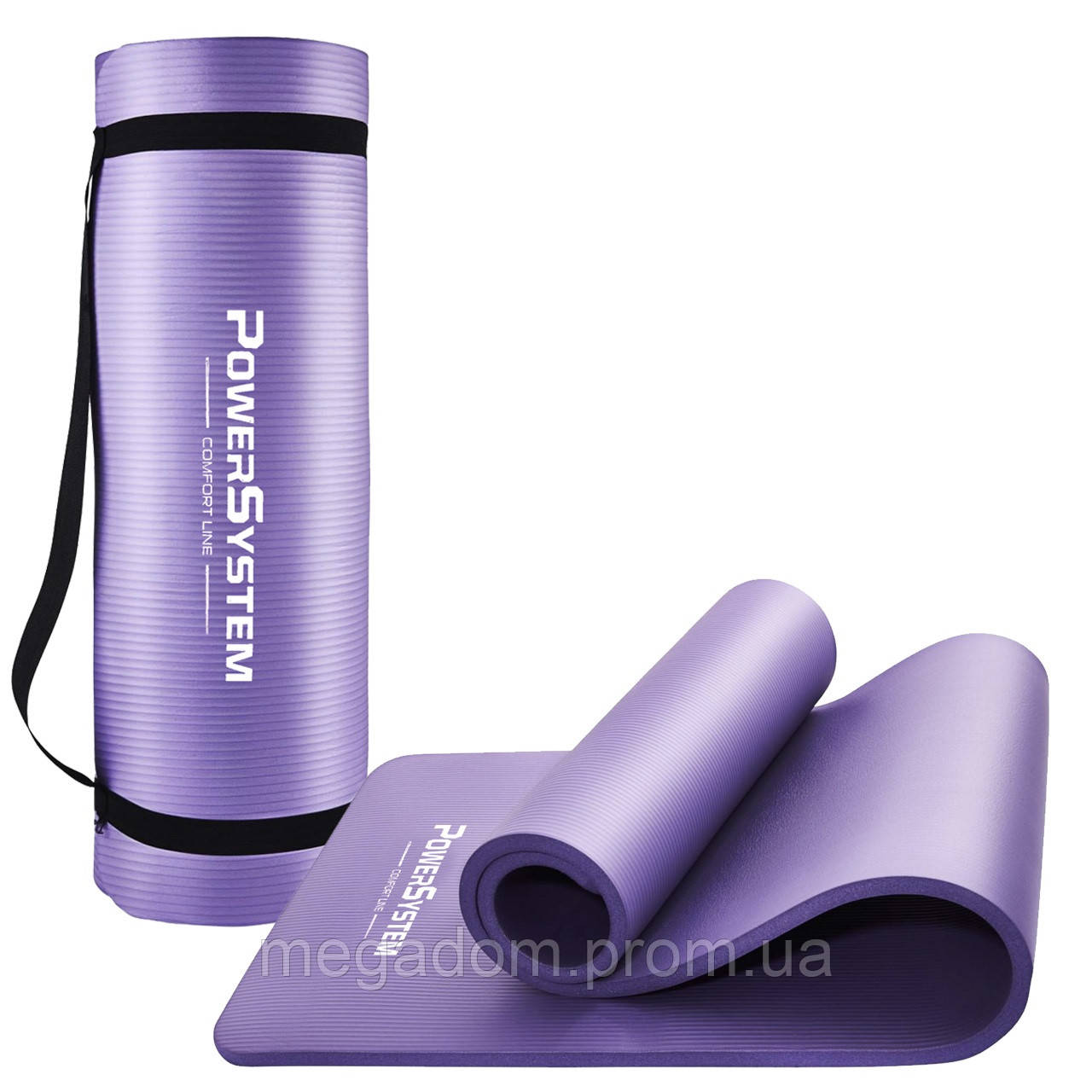 Килимок для йоги та фітнесу Power System PS-4017 NBR Fitness Yoga Mat Plus Purple (180х61х1), фото 1