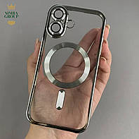 Чохол на Айфон 16 силіконовий Сріблястий / MagSafe case for iPhone 16 Сріблястий