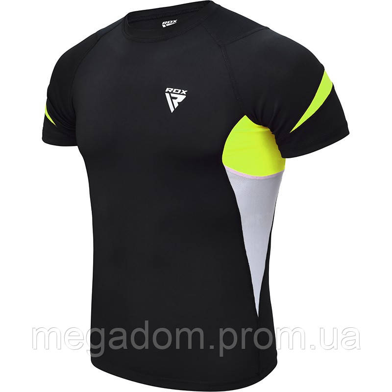Рашгард із коротким рукавом RDX Lycra Green XL, фото 1