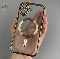 Чохол на Айфон 16 силіконовий Золотий / MagSafe case for iPhone 16 Золотий