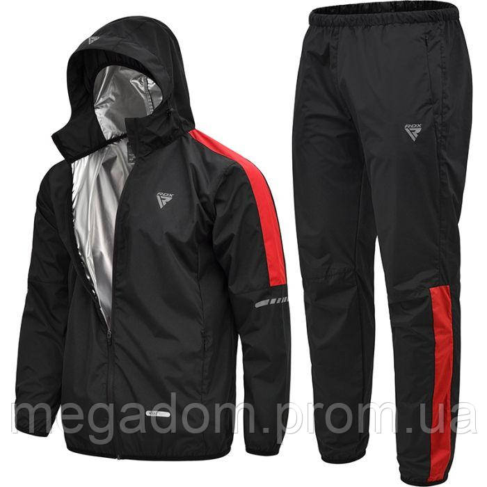 Костюм для схуднення з капюшоном RDX Red New XL, фото 1