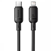 Кабель Baseus Silky Series Fast Charging Type-C to Lightning 20W (1m), Black, фото 3